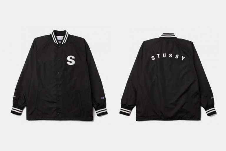 STUSSY champion コラボ コーチジャケット - ナイロンジャケット